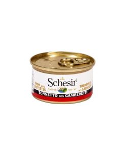 Schesir Gatto Adulto Tonnetto con Gamberetti in Gelatina Lattina 85 gr