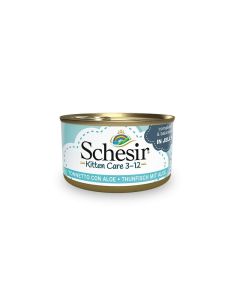 Schesir Gatto Kitten Tonnetto con Aloe in Gelatina Lattina 85 gr