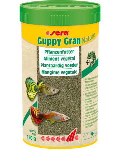 Sera Guppy Gran Nature Mangime Vegetale per Pesci d'Aquario