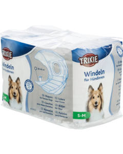 Trixie Pannolini per Cani Femmina Tg. S-M - Girovita 28-40 cm - 12 pz