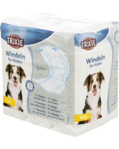 Trixie Pannolini a Fascia per Cani Maschi Tg. M-L - Girovita 46-60 cm - 12 pz