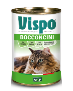 Vispo Gatto Bocconcini con Coniglio Lattina 415 gr