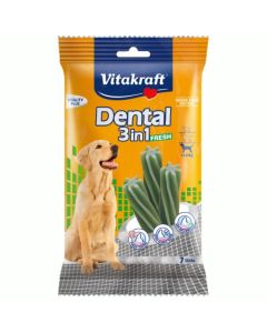 Vitakraft Dental Fresh 3 in 1 Cane Stick Misura M 7 pezzi 180 gr