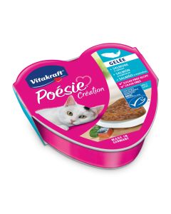 Vitakraft Poesie Creation Gelée Gatto Adulto Salmone e Spinaci in Gelatina Vaschetta 85 gr