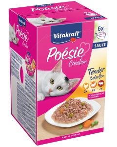 Vitakraft Poesie Creation Sauce Gatto Adulto Multipack Tender Selection in Salsa 6 pz x 85 gr