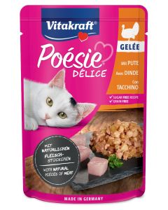 Vitakraft Poesie Delice Gelée Gatto Adulto Tacchino in Gelatina Busta 85 gr