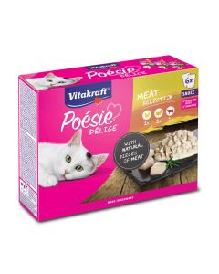 Virakraft Poesie Delice Sauce Gatto Adulto Multipack Meat Selection in Salsa 6 pz x 85 gr