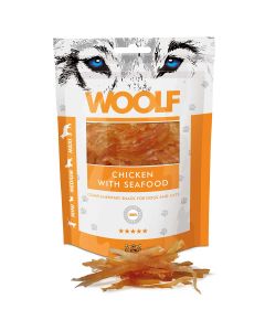 Woolf Snack Cane Straccetti di Pollo e Frutti di Mare 100 gr