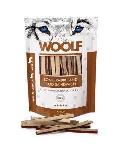 Woolf Snack Cane Sandwich di Coniglio e Merluzzo 100 gr