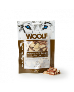 Woolf Snack Cane Triangolini di Coniglio e Merluzzo 100 gr